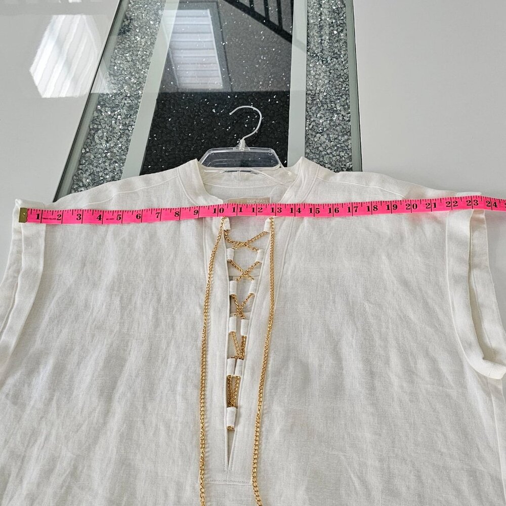 MICHAEL KORS Linen Top - with Chain Detail - Picture 14 of 15